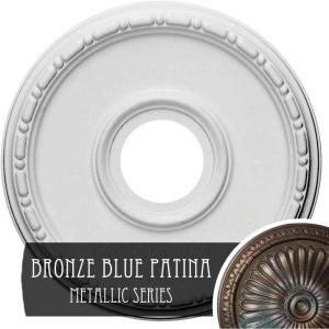 image16 12OD x 3 78ID x 1 12P Medea Ceiling Medallion Fits Canopies up to 5 38Bronze Blue Patina Metallic Series