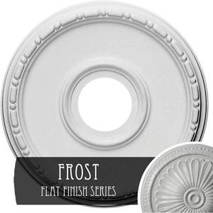image16 12OD x 3 78ID x 1 12P Medea Ceiling Medallion Fits Canopies up to 5 38Frost Flat Finish