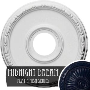 image16 12OD x 3 78ID x 1 12P Medea Ceiling Medallion Fits Canopies up to 5 38Midnight Dream Flat Finish