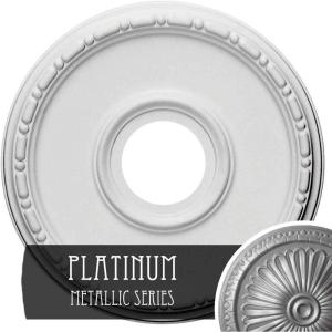 image16 12OD x 3 78ID x 1 12P Medea Ceiling Medallion Fits Canopies up to 5 38Platinum Metallic Series