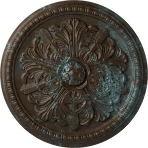 image16 78OD x 1 12P Swindon Ceiling Medallion Fits Canopies up to 2 78Bronze Blue Patina Metallic Series