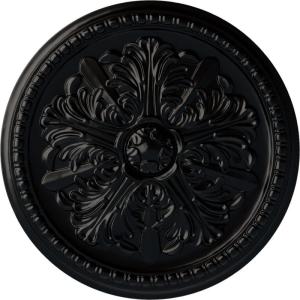 image16 78OD x 1 12P Swindon Ceiling Medallion Fits Canopies up to 2 78Jet Black Flat Finish