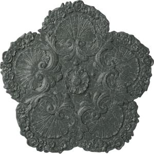 image25 58OD x 1P Shell Ceiling MedallionAthenian Green Crackle Flat Finish