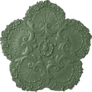 image25 58OD x 1P Shell Ceiling MedallionAthenian Green Flat Finish