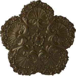 image25 58OD x 1P Shell Ceiling MedallionBrass Metallic Series