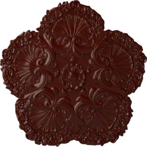 image25 58OD x 1P Shell Ceiling MedallionBrushed Mahogany Flat Finish