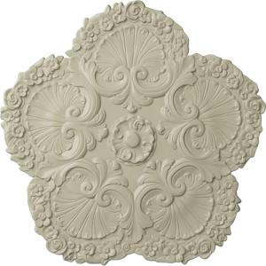 image25 58OD x 1P Shell Ceiling MedallionClear Yellow Flat Finish