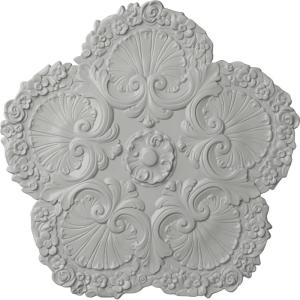 image25 58OD x 1P Shell Ceiling MedallionFrost Flat Finish
