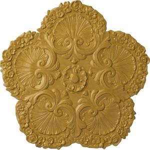 image25 58OD x 1P Shell Ceiling MedallionIridescent Gold Metallic Series
