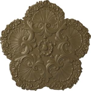 image25 58OD x 1P Shell Ceiling MedallionMississippi Mud Flat Finish