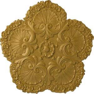 image25 58OD x 1P Shell Ceiling MedallionPharaohs Gold Metallic Series