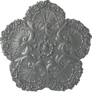 image25 58OD x 1P Shell Ceiling MedallionPlatinum Metallic Series
