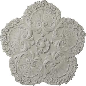 image25 58OD x 1P Shell Ceiling MedallionPot of Cream Flat Finish