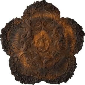 image25 58OD x 1P Shell Ceiling MedallionRust Metallic Series