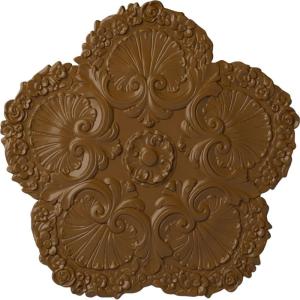 image25 58OD x 1P Shell Ceiling MedallionSmokey Topaz Flat Finish