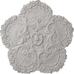 image25 58OD x 1P Shell Ceiling MedallionUltra Pure White Flat Finish