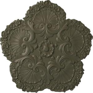 image25 58OD x 1P Shell Ceiling MedallionWitch Hazel Flat Finish