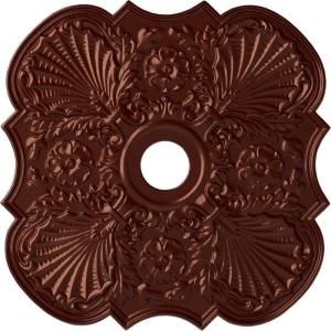 image29OD x 3 58ID x 1 38P Flower Ceiling Medallion Fits Canopies up to 6 14HandPainted Antique Copper