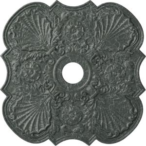 image29OD x 3 58ID x 1 38P Flower Ceiling Medallion Fits Canopies up to 6 14HandPainted Athenian Green Crackle