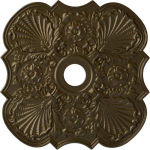 image29OD x 3 58ID x 1 38P Flower Ceiling Medallion Fits Canopies up to 6 14HandPainted Brass