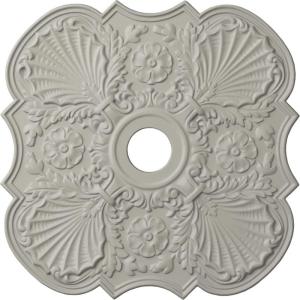 image29OD x 3 58ID x 1 38P Flower Ceiling Medallion Fits Canopies up to 6 14HandPainted Pot of Cream