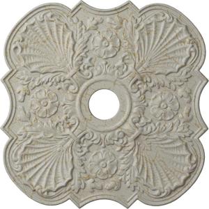 image29OD x 3 58ID x 1 38P Flower Ceiling Medallion Fits Canopies up to 6 14HandPainted Pot of Cream Crackle