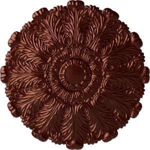 image31OD x 1 12P Durham Ceiling Medallion Fits Canopies up to 4 14HandPainted Antique Copper