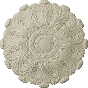 image31OD x 1 12P Durham Ceiling Medallion Fits Canopies up to 4 14HandPainted Clear Yellow