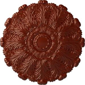 image31OD x 1 12P Durham Ceiling Medallion Fits Canopies up to 4 14HandPainted Firebrick