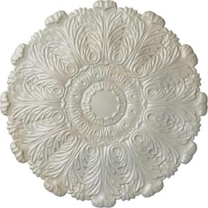 image31OD x 1 12P Durham Ceiling Medallion Fits Canopies up to 4 14HandPainted Flash Blue