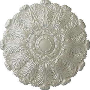 image31OD x 1 12P Durham Ceiling Medallion Fits Canopies up to 4 14HandPainted Flash Copper