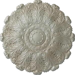 image31OD x 1 12P Durham Ceiling Medallion Fits Canopies up to 4 14HandPainted Flash Gold