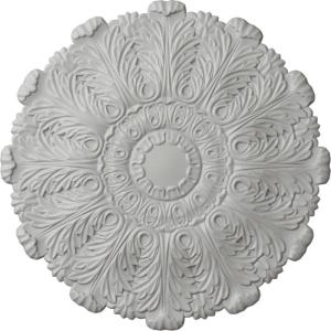image31OD x 1 12P Durham Ceiling Medallion Fits Canopies up to 4 14HandPainted Frost