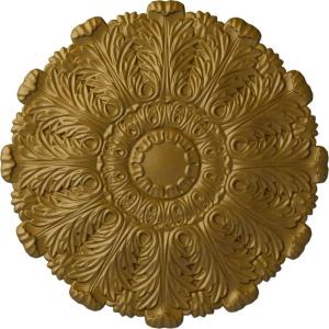 image31OD x 1 12P Durham Ceiling Medallion Fits Canopies up to 4 14HandPainted Gold
