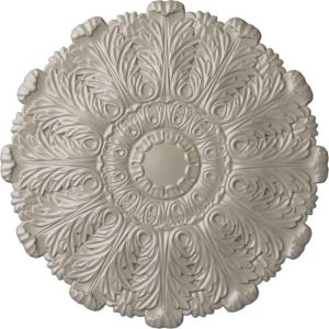 image31OD x 1 12P Durham Ceiling Medallion Fits Canopies up to 4 14HandPainted Pearl White