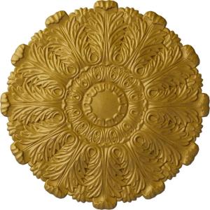 image31OD x 1 12P Durham Ceiling Medallion Fits Canopies up to 4 14HandPainted Pharaohs Gold