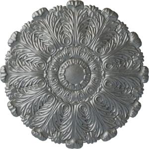 image31OD x 1 12P Durham Ceiling Medallion Fits Canopies up to 4 14HandPainted Platinum