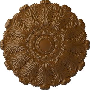 image31OD x 1 12P Durham Ceiling Medallion Fits Canopies up to 4 14HandPainted Smokey Topaz
