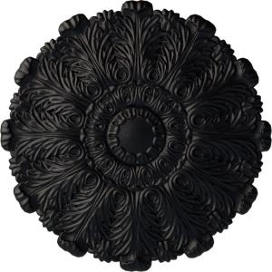 image31OD x 1 12P Durham Ceiling Medallion Fits Canopies up to 4 14HandPainted Steel Gray