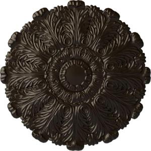 image31OD x 1 12P Durham Ceiling Medallion Fits Canopies up to 4 14HandPainted Stone Hearth