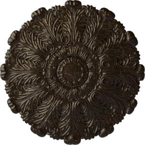 image31OD x 1 12P Durham Ceiling Medallion Fits Canopies up to 4 14HandPainted Stone Hearth Crackle