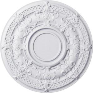 image33 78OD x 1 38P Dauphine Ceiling Medallion Fits Canopies up to 13 14Factory Primed