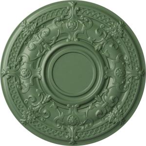 image33 78OD x 1 38P Dauphine Ceiling Medallion Fits Canopies up to 13 14HandPainted Athenian Green