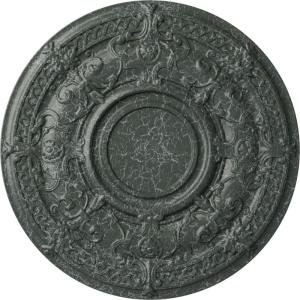 image33 78OD x 1 38P Dauphine Ceiling Medallion Fits Canopies up to 13 14HandPainted Athenian Green Crackle
