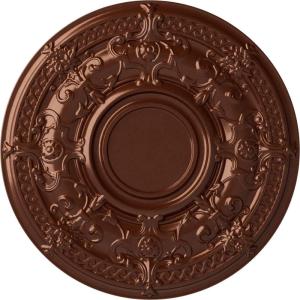 image33 78OD x 1 38P Dauphine Ceiling Medallion Fits Canopies up to 13 14HandPainted Copper Penny