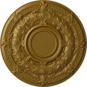 image33 78OD x 1 38P Dauphine Ceiling Medallion Fits Canopies up to 13 14HandPainted Gold