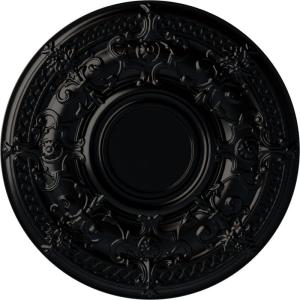 image33 78OD x 1 38P Dauphine Ceiling Medallion Fits Canopies up to 13 14HandPainted Jet Black