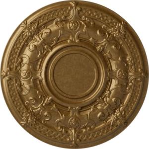 image33 78OD x 1 38P Dauphine Ceiling Medallion Fits Canopies up to 13 14HandPainted Pale Gold