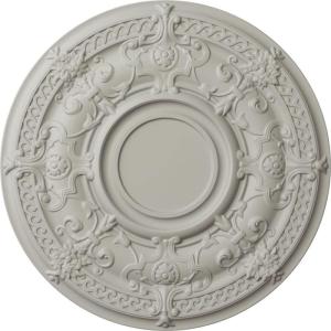 image33 78OD x 1 38P Dauphine Ceiling Medallion Fits Canopies up to 13 14HandPainted Pot of Cream