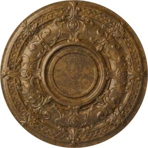 image33 78OD x 1 38P Dauphine Ceiling Medallion Fits Canopies up to 13 14HandPainted Rubbed Bronze